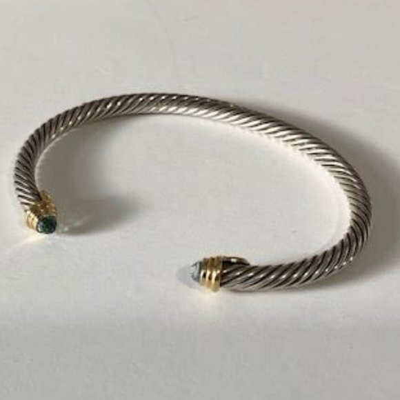 David Yurman Jewelry - Authentic David Yurman Blue Topaz 18k 925 Bracelet